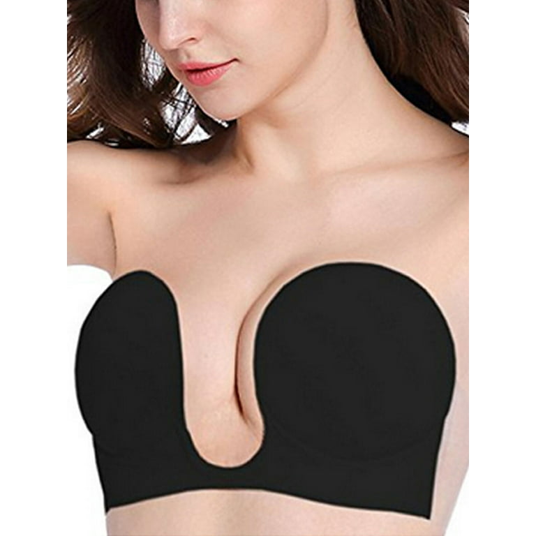 Self-adhesive Bras Sticky Backless Push Up Adhesive With Rabbit Ear Invisible uk 